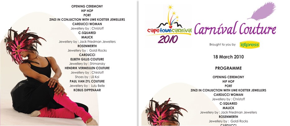 Cape Town Carnival Fashion Show Invitation